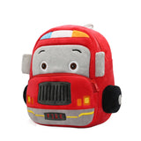 3D Fire Truck Kids School Bag Plush Gift for Toddler Children Backpacks
