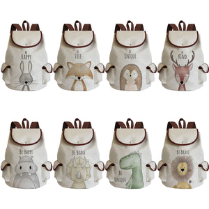 Cartoon Animal Fox Elephant School Backpack Large Capacity