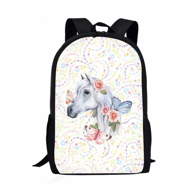 Cartoon Animals School Bags for Girls Padded Back