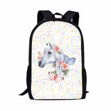 Cartoon Animals School Bags for Girls Padded Back