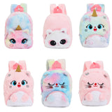 Plush Unicorn Backpack Cartoon Girl Fur Children Schoolbag Kids Gift