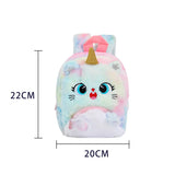 Plush Unicorn Backpack Cartoon Girl Fur Children Schoolbag Kids Gift