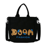 Cartoon Bear Canvas Bag High Capacity Shoulder Bags