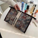 Cartoon Bear Cosmetic Bag Large Capacity Portable Wash Bag Travel Storage Bags