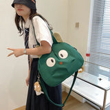 Cartoon Canvas Tote Bag Ladies Shoulder Bag Female Messenger Handbag