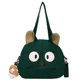 Cartoon Canvas Tote Bag Ladies Shoulder Bag Female Messenger Handbag