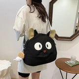 Cartoon Canvas Tote Bag Ladies Shoulder Bag Female Messenger Handbag