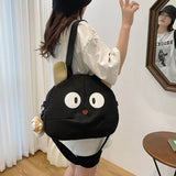 Cartoon Canvas Tote Bag Ladies Shoulder Bag Female Messenger Handbag