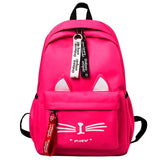 Cat Ears Backpack Girl Schoolbag Teen Women Back Pack Canvas School Backpack