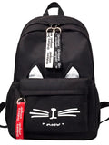 Cat Ears Backpack Girl Schoolbag Teen Women Back Pack Canvas School Backpack