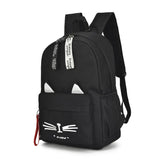 Cartoon Cat Ears Girl School Backpack for Teenage Women