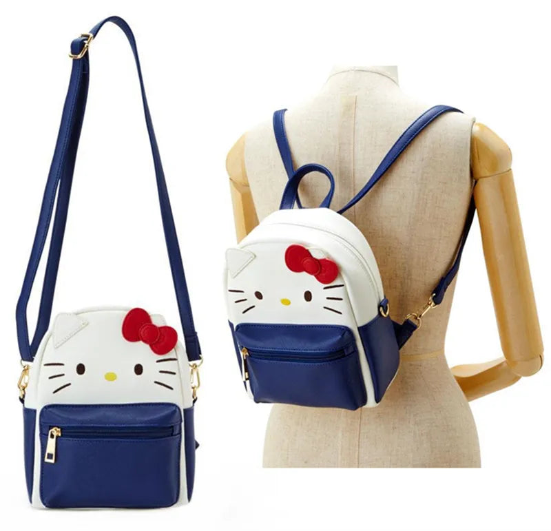 Cartoon Cat PU Leather Shoulder Bag Crossbody Bags for Women