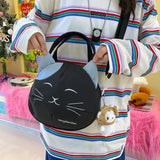 Cartoon Cat Women Nylon Satchels Bag Summer Shoulder Crossbody Bag