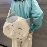 Cartoon Cat Women Nylon Satchels Bag Summer Shoulder Crossbody Bag