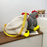 Funny Hen Plush Bag Cartoon Chicken Crossbody Satchel