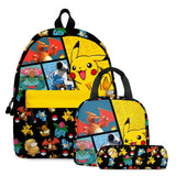 Eevee Cartoon Children School Bag Shoulder Bags Casual Canvas Backpack