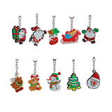 Christmas Keychain PVC Rubber Christmas Tree Santa Claus Elk Snowman Keyring