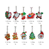 Christmas Keychain PVC Rubber Christmas Tree Santa Claus Elk Snowman Keyring