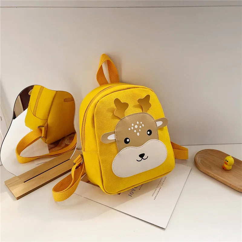 Cartoon Deer Kids Backpack Lovely Boys Girls Small Bag Baby Kindergarten School