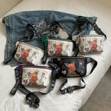 Funny Bear Waist Bag for Women, Banana Chest Bag Handbag and Purse