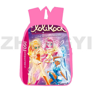 LoliRock Backpack Anime Harajuku LoliRockstar Print Satchel 12/16 Inch