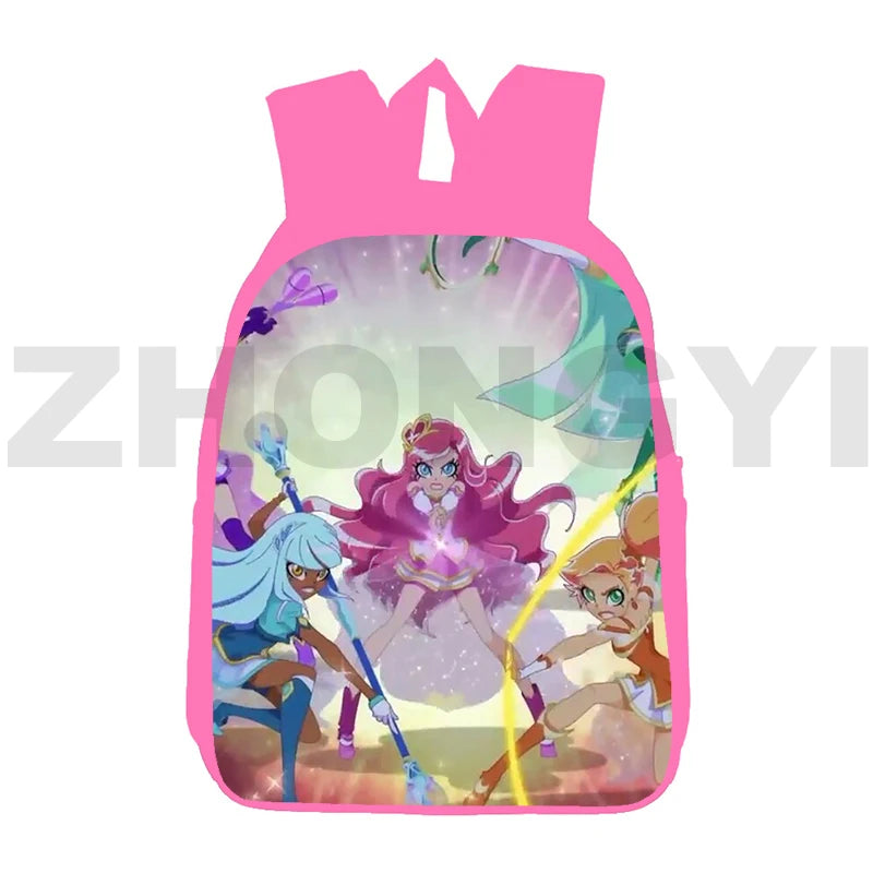LoliRock Backpack Anime Harajuku LoliRockstar Print Satchel 12/16 Inch