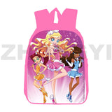LoliRock Backpack Anime Harajuku LoliRockstar Print Satchel 12/16 Inch