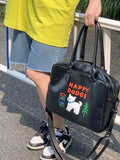 Happy Puppy Waterproof Shoulder Bag Women's Tote Bag