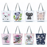 Koala Print Women's Handbag Cute Animal Pattern Shoulder Tote High Capacity Bag