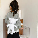 Cute Little Bear Crossbody Bag Nylon Handbag