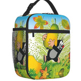 Cartoon Mole Insulated Lunch Bag Leakproof Krtek Maulwurf