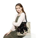 Japanese Style Cartoon Cat Shoulder Foldable Shopping Bag