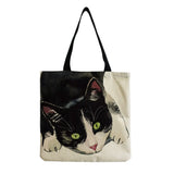 Japanese Style Cartoon Cat Shoulder Foldable Shopping Bag