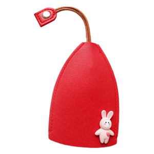 Cartoon Bunny Housekeeper Key Bag PU Leather Holder Case