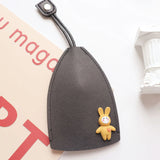 Cartoon Bunny Housekeeper Key Bag PU Leather Holder Case