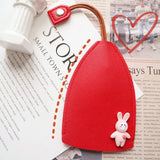 Cartoon Bunny Housekeeper Key Bag PU Leather Holder Case