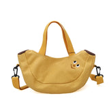 Fruit Banana Embroidered Canvas Ladies Crossbody Messenger Bag