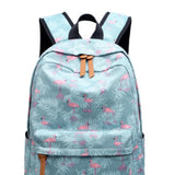 Cartoon Unicorn Flamingo Canvas Backpack Student School Bag