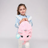 Plush Cartoon Unicorn Kids School Bag for Girls