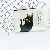 Cat A4 Document Bags Canvas Tote Briefcase