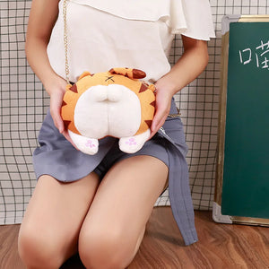 Kitty Ass Messenger Bag Soft Stuffed Toy Girls Handbag IB086