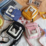 Cat Canvas Small Bag Female Cartoon Bag Summer Small Fresh Student