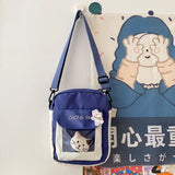 Cat Canvas Small Bag Female Cartoon Bag Summer Small Fresh Student