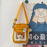 Cat Canvas Small Bag Female Cartoon Bag Summer Small Fresh Student