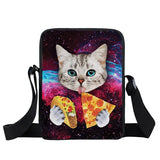 Cat Print Messenger Bag Women Handbag Girl Travel Storage Bags Lady Shoulder Bag