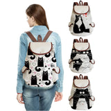 Cat Printing Large Capacity Backpack School Bag Travel Office Computer Bag