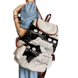 Cat Printing Large Capacity Backpack School Bag Travel Office Computer Bag