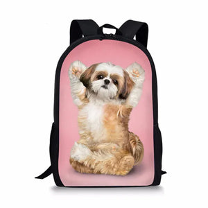 Cat Puppy Print Children Bagpack 3D Animal Backpack