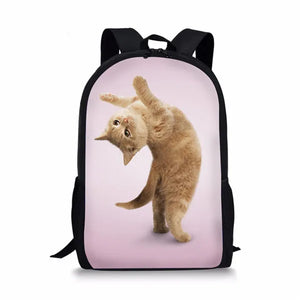 Cat Puppy Print Children Bagpack 3D Animal Backpack