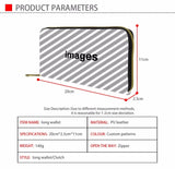 Tiger Reflection 3D Print Leather Clutch Bag Long Wallets for Women